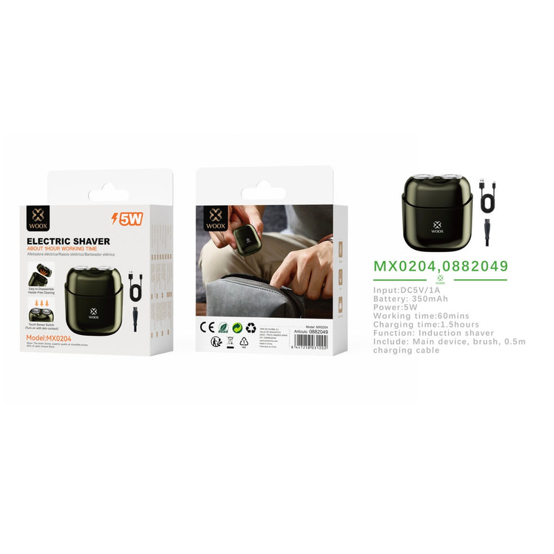 Mini electric groomer 5W 330mAh IPX6 Type-C with charging gun - MX0204