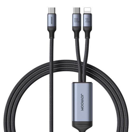 Joyroom Speedy Series S-A21 2in1 USB-C - USB-C / Lighting Cable 100W 1.5m - Black