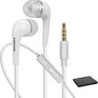 Wired 3.5mm In-Ear Headphones with Microphone, 1.2m, White