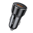 Car charger, USB-A + Type-C, Fast charging, 50W - Black