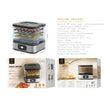 Fruit dryer 400W 5 layers 270*235*260mm with electronic digital controller - black - MX0195