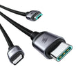 Speedy Series SA21-1T3 30W 3-in-1 Fast Charging Cable (Type-C to L+C+M) 1.2m - Black