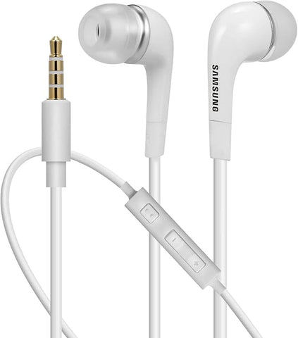 Wired 3.5mm In-Ear Headphones with Microphone, 1.2m, White