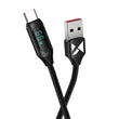 Wozinsky WUACC1 USB A - USB C Cable with Display 66W 6A 1m - Black