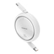 Baseus Free2Draw Mini USB-C Retractable Cable - USB-C 100W 1m - White