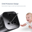 Universal Adapter EU, UK, USA, AUS - Yesido (MC09) - Black 