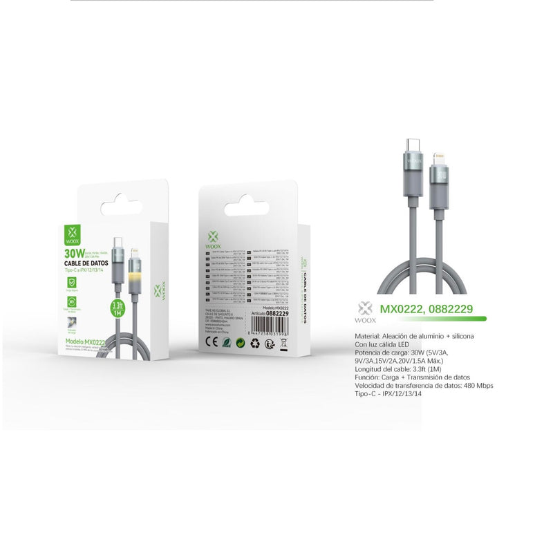 MX0222 Type C to Lightning Data Cable 30W 1m - MX0222