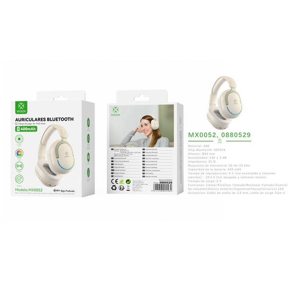 Final earphones V5. 3 JL6955 400 mAhFM/Bluetooth/AUX-albaricoque - MX0052 AL