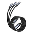 Speedy Series SA21-1T3 30W 3-in-1 Fast Charging Cable (Type-C to L+C+M) 1.2m - Black