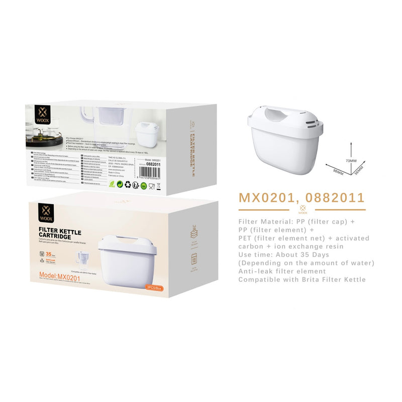 Filter cartridge for hervidor (3-piece game), white - MX0201