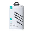 Speedy Series SA21-1T3 30W 3-in-1 Fast Charging Cable (Type-C to L+C+M) 1.2m - Black
