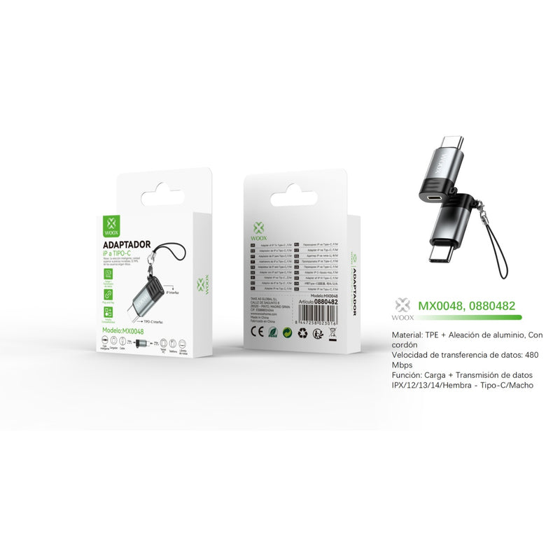 Lightning/F to Type-C/M Adapter - Black - MX0048