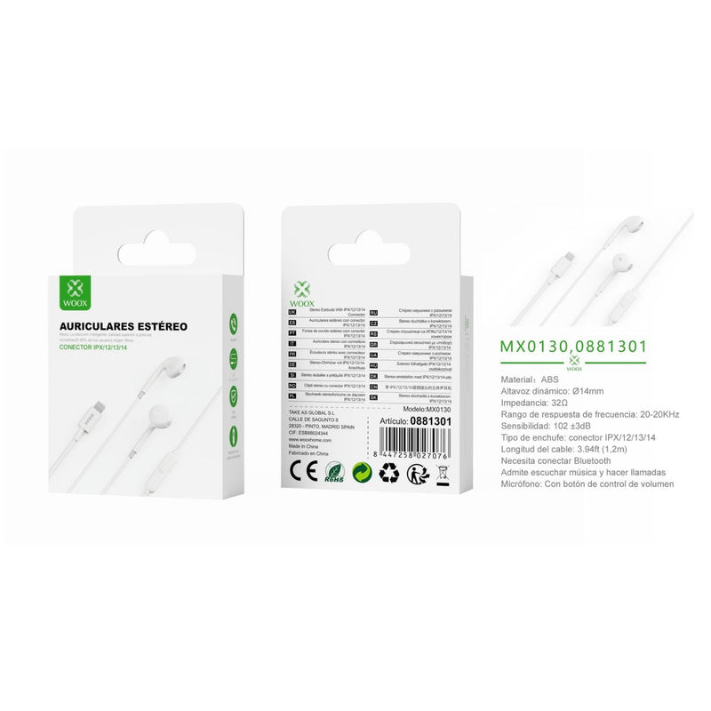 BTS Lightning Headphones with Microphone and 1.2m Cable (White) - MX0130 BL