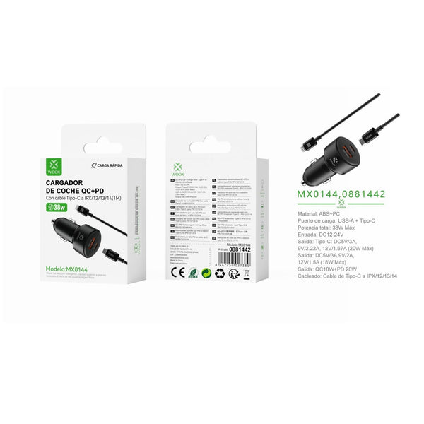 PD+QC QC18W+PD20W Trainer Charger with C-Lightning Cable (black) - MX0144 NE