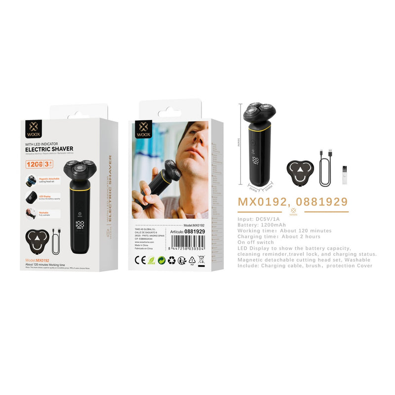 Electric generator 1200 mAh, type C charge with LED display lPX7-gun - MX0192