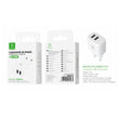 EU USB double wall charger 5 V/2.4 A without cable - white - MX0070 BL