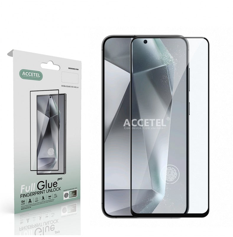 2D Full Glue Glass Screen Protector - Samsung Galaxy S23 5G Black (Fingerprint Unlock)